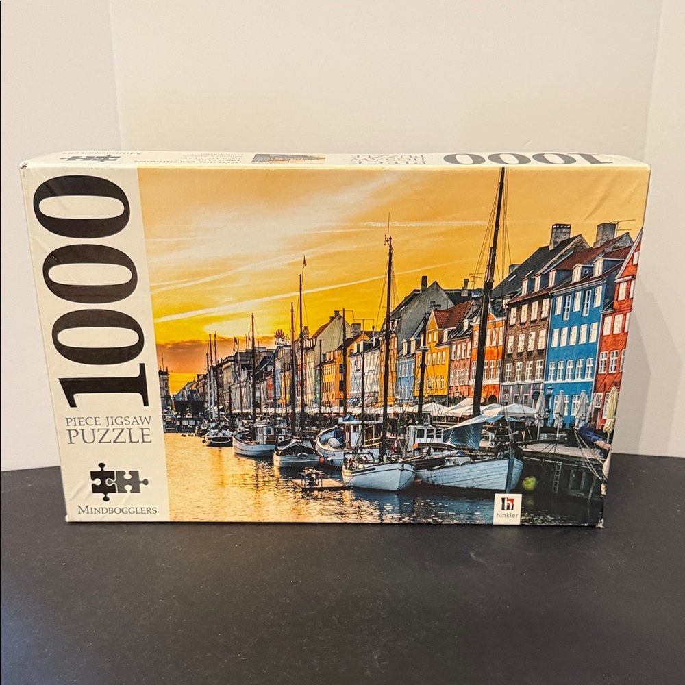 MINDBOGGLERS 1000 Piece Jigsaw Puzzle NYHAVN COPENHAGEN DENMARK SALE🔴3/$25!
